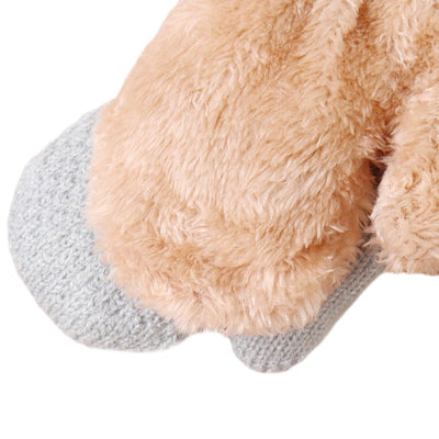 PENINSULA LOVE Toddler Winter Thermal Gloves Warm Knit Mittens Baby String Plush Gloves 1-3Year