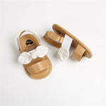 Slivery Color Infant Baby Girls Sandals First Walker Shoes Anti-Slip Summer Sandals roman white Infant