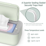 Baby Wipe Warmer, 3-Level Temperature Control, Quiet and Even Heating, Large Capacity for Diaper Changes – Green