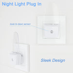 REMINDA 4 Pack Night Light Lamp with Dusk to Dawn Sensor, Plug in, Blue Led Night Light