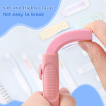 M&G 4Pcs Sliding Retractable Pencil Erasers, Cute Pastel Colored Soft Rubber Stick Mechanical Eraser, Push-Pull Large White Erasers for Art Drawing School Stationery Supplies