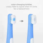Ubbi Grow with Me Toothbrush Training Set for Babies and Toddlers, Includes Silicone Finger Brush, 360° and Soft Bristled Toothbrush, Polaris Blue