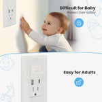 32 Pack Outlet Covers Baby Proofing, Socket Covers with Hidden Pull Handle, Child Safety Outlet Covers