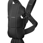 BabyBjörn Baby Carrier Mini, Black, Woven | Newborn Carrier (7-25 lbs), Ergonomic, Easy-to-Use