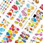 Stickers for Kids 1000+, 3D Puffy Stickers for Kids Toddlers 40 Different Sheets Variety Pack for Scrapbooking, Gifts, Rewards Including Animals, Stars, Fishes, Hearts, Dinosaurs, Cars and More