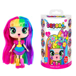 Decora Girlz 5" Collectible Dolls, 8 Surprises to UNbox, Fun Fashions & Stickers, 9 to Collect