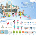 Dollox Dollhouse Creative Building Blocks, 233-Piece 3D Princess Castle Building Toy Set DIY Blocks Toys Montessori Toy Gifts for Age 5 6 7 8 Year Old