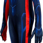 Marvel Miles Morales: Spider-Man Official Youth Deluxe Zentai Costume - Stretch Spandex with Hidden Zippers and Wrist Slits