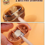 3 PCS Cute Pencil Sharpeners, Kids Pencil Sharpener Manual, Hand Held Pencil Sharpener, Funny Sharpeners Cartoon with Lid, Kawaii Capybara Stationary Gifts Mini School Office Supplies