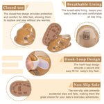 Zoolar Infant Boys Girls Sandals Breathable Premium Baby Summer Outdoor Casual Beach Shoes Lightweight Toddler Flower Bowknot Anti Slip Rubber Sole Newborn Prewalker First Crib Shoes