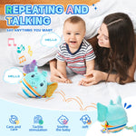 Musical Crawling Dancing Baby Toy 0-6 Months, Tummy Time Sensory Interactive Talk Toys,Plush Stuffer Animal Toys, Learning Bouncing Ball toy for Infant 0-3 6-12 18 Month Newborn Gifts for Toddler 1-2