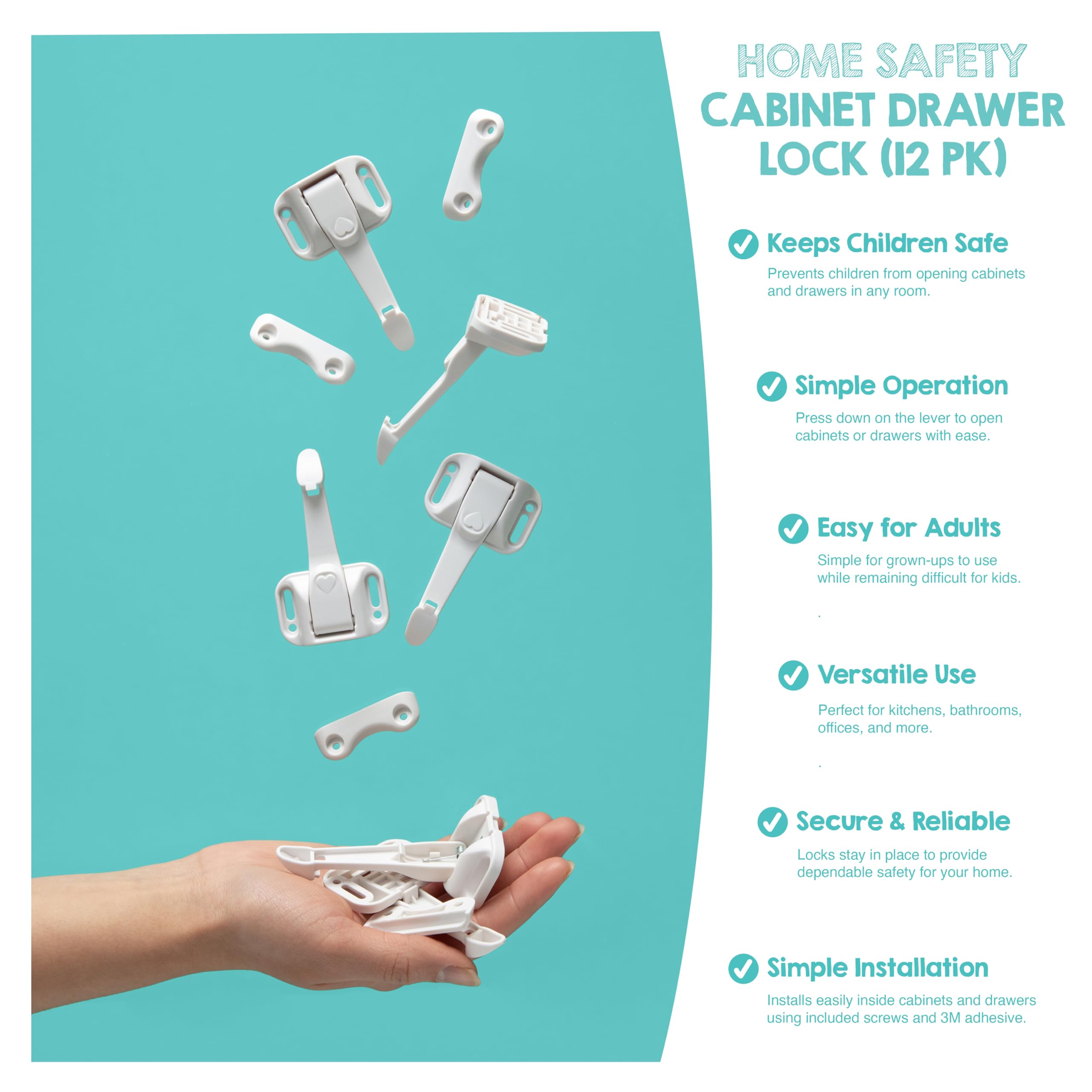 Regalo Safety Cabinet Locks for Baby Proofing, Child - Home & Safety ...