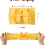 doboi 4 Inch 20pcs Baby Headbands Baby Girl Hair Bows Infant Newborn Toddler Baby Bows and Nylon Headbands Bows for Baby Girls Hair Accessories