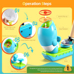 WATUDOU 15 PCS Flying Disc Launcher Outdoor Indoor Game Toys Gifts for 3 4 5 6 7 Year Old Boys Kids, Outdoor Outside Game Toys for Boys Girls Ages 3-5 4-8, Ideal 3 4 5 6 Year Old Birthday Gifts