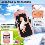 Kinder King 2 in 1 Convertible Baby Stroller, Folding High Landscape Infant Carriage, Newborn Reversible Bassinet Pram, Adjustable Canopy, Diaper Bag, Pink