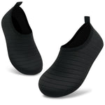 ANLUKE Kids Boys Girls Water Shoes Barefoot Aqua Socks Fast Dry Beach Swim Outdoor Sports Shoes for Toddler Black 34/35