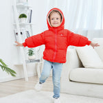 UNICOMIDEA 3T Toddler Coats For Girls Fashion Red Baby Kids Jacket Pockets Long Sleeves Plush Size 3-4 Years School Toddler Outerwear With Hat Baby Girls Winter Outwear Clothes