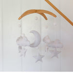 Baby Crib Mobile – Wooden Hanging Nursery Baby Mobile for Crib, Nursery Decor for Boys & Girls, Perfect Shower Gift (Moon, Cloud, & Stars, Foldable) Also Fits Bassinets, Sorrel + Fern