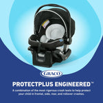 Graco SnugRide Lite LX Infant Car Seat, Rear-Facing, Lightweight, Adjustable Base, Easy Install, Studio