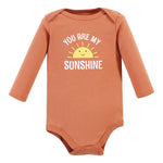 Hudson Baby Unisex Baby Cotton Long-Sleeve Bodysuits, Sunshine Rainbows 5-Pack, 18-24 Months
