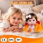 Aori Lifelike Reborn Baby Dolls - 22 Inch Realistic Baby Girl - Soft Weighted Body Doll with Fox Outfit Newborn Baby Doll for Girls 3+, Collectors, Role Play | Real Life Baby Doll Gift Set