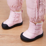 BMCiTYBM Baby Snow Boots Boys Girls Winter Infant Shoes Anti-Slip 6 9 12 18 24 Months Faux Fur Pink Size 12-18 Months Toddler