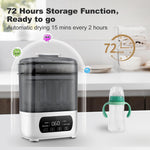 AMZBABYCHEF Baby Bottle Steamer and Dryer, Electric Steamer and Dryer for Baby Bottles, 4-in-1 Bottle Steamer and Dryer, Universal Fit for All Bottles, LED Touch Screen, Auto Shut-Off