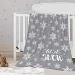 YeeJu Christmas Throw Blanket Baby Small Gray Christmas Snowman Blanket Toddler Infant Swaddle Pet Crib Soft Lightweight Fuzzy Plush Fleece Blankets and Throws Xmas Winter Holiday Blanket 30x40