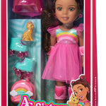 American Girl, AG Sisters Lea Doll, with Hazel Eyes, Long Wavy Brown Hair with Hot-Pink Highlights, 14.5", Ages 4+