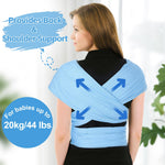 Water Sling Baby Wrap Carrier for Summer Pool - Adjustable Shoulder Mesh Breathable Chest Sling Infant Carrier for Newborn to Toddlers Summer Pool Beach (Blue)