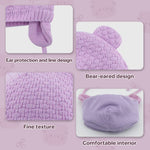 Duoyeree Kids Baby Hat Soft Warm Cable Knit Beanie Toddler Girl Fall Winter Hats(Purple,0-6 Months)