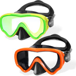 Kids Swimming Goggles Swim Mask with Nose Cover for Kids Youth 3-15, Anti-Shattered Lens UV Protection No-leak