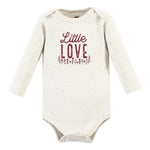 Hudson Baby Unisex Baby Cotton Long-Sleeve Bodysuits, Little Love Flowers 3-Pack, 18-24 Months