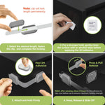 Baby Proofing Child Safety Locks (2 Pack) by Skyla Homes - The Safest, Quickest and Easiest 3M Adhesive Cabinet Latches, No Screws & Magnets, Multi-Purpose for Furniture, Kitchen, Ovens, Toilet Seats