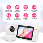 VTech VM924 Remote Pan-Tilt-Zoom Video Baby Monitor, 5" LCD Screen, Up to 17 Hrs Video Streaming, Night Vision, Up to 1000ft Range, Soothing Sounds, 2-Way Talk, Temperature Sensor,Secured Transmission