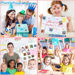 600 Pcs Roll Kids Sticker, 3 Pack in 30 Designs,1-1/2 Inch Self Adhesive Label Cartoon Stickers for Kids Teacher (Cartoon)