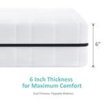 Dourxi Crib Mattress, Breathe Through Baby Dual-Sided Comfort Memory Foam Toddler Mattress with Washable 3-D Mesh Cover, Fits Standard Full Size Crib and Toddler Bed, 52x27.5x6 inch
