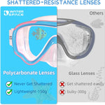 Kids Swimming Goggles Swim Mask with Nose Cover for Kids Youth 3-15, Anti-Shattered Lens UV Protection No-leak