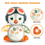 HAPTIME Penguin Toys for 1 Year Old Boy Girl, Tummy Time Toys,Musical Toys for Toddlers 1-3, One Year Old Boy Toys, Interactive Dancing Toys for 1+ Year Old, Singing Early Learning Toys for 1 2 3