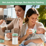 6PCS Breastmilk Storage Bottle Compatible with Momcozy Breastmilk Cooler 22oz, Breast Milk Containers for Fridge, Wide-Neck Baby Bottles for Pumping Fit Spectra S1/S2/SG/9Plus /Motif Luna Pumps,Green