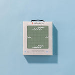 Babyletto 100% Organic Cotton All-Stages Bassinet Sheet, GOTS-Certified, Fitted 360°, Ultra-Soft and Breathable Muslin - Ocean Waves