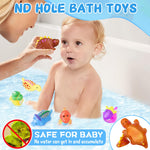 Color Changing No Hole Toddler Bath Toys for Kids Ages 1-3 4-8, Dinosaur Bath Toys Toddlers 2-4, Dinosaur Toys, Valentines Gifts Birthday Valentines Basket Stuffers Bathtub Water Toys with Drying Bag
