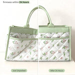 Tivellary Baby Diaper Caddy Organizer – Stylish Storage Basket for Newborn Essentials, Nursery & Diaper Station, Registry Must-Have, Sage Green Botanical