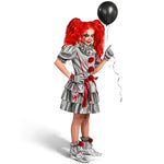 Spooktacular Creations Girls Clown Costume, Evil Clown Dress, Halloween Scary Jester Costume for Girls Halloween Dress Up, Role Play, Cosplay Party-XL