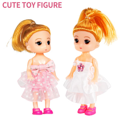 TEMI Doll House Girls Toys - 4-Story 12 Rooms Playhouse with 2 Dolls Toy Figures, Fully Furnished Fashion Dollhouse, Pretend Playhouse with Accessories, Gift Toy for Kids Ages 3 4 5 6 7 8+