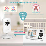 OKAIDI Video Baby Monitor with Camera and Audio, 2.4'' Portable Travel Baby Monitor, 1000ft Long Range Transmission, Baby Monitor No WiFi, Infrared Night Vision, VOX Mode, Baby Monitor