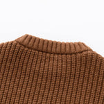 Toddler Baby Boys Girls Knitted Sweater Warm Soild Pullover Top Autumn Winter Outfits (Light Khaki, 12 Months)