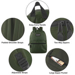 Trail maker Classic 17 inch Backpacks with Adjustable Padded Straps | School Backpacks for Girls, Boys (Green)