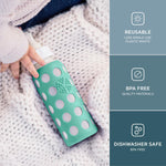 Lifefactory 9-Ounce Glass Baby Bottle with Stage 2 Nipple and Protective Silicone Sleeve Kale (LF110018C4)