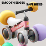 BEKILOLE Baby Balance Bike for 1 Year Old Girl Gifts, 10-24 Month Toddler Balance Bike, 4 Silent Wheels Pre-School First Ride On Toys, 1st Birthday Gifts